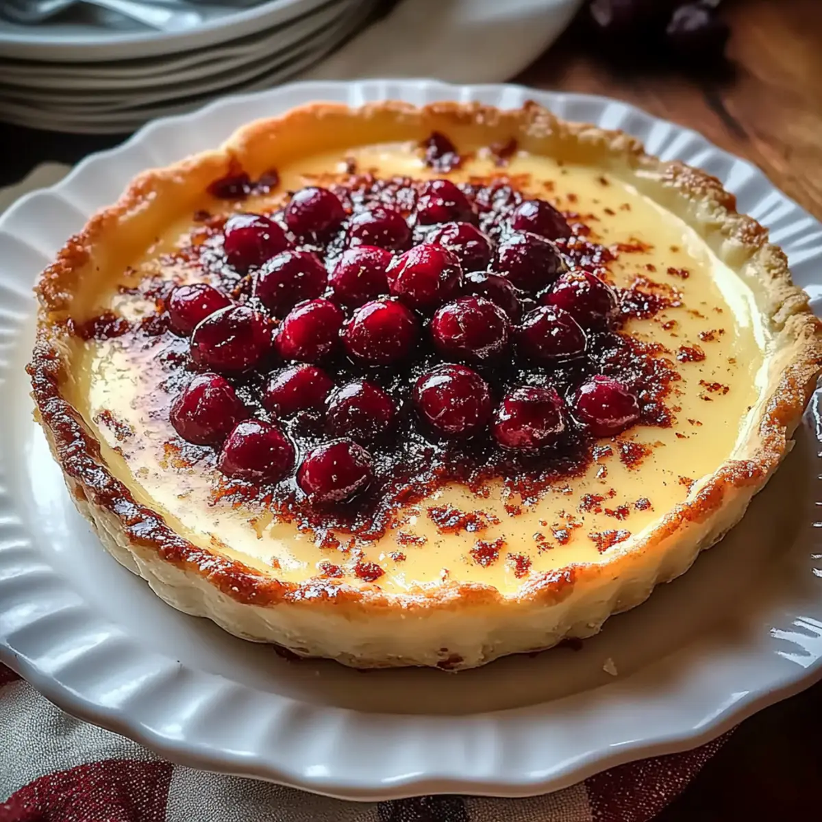 Cranberry Custard Pie