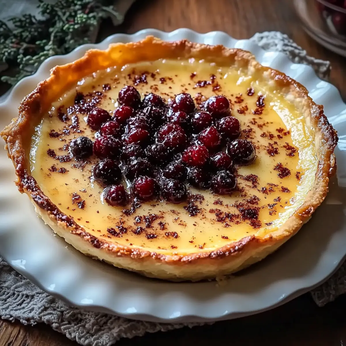 Cranberry Custard Pie