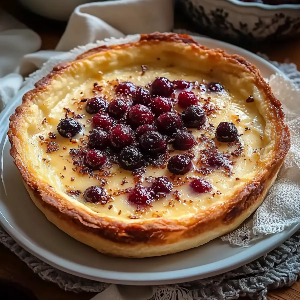 Cranberry Custard Pie