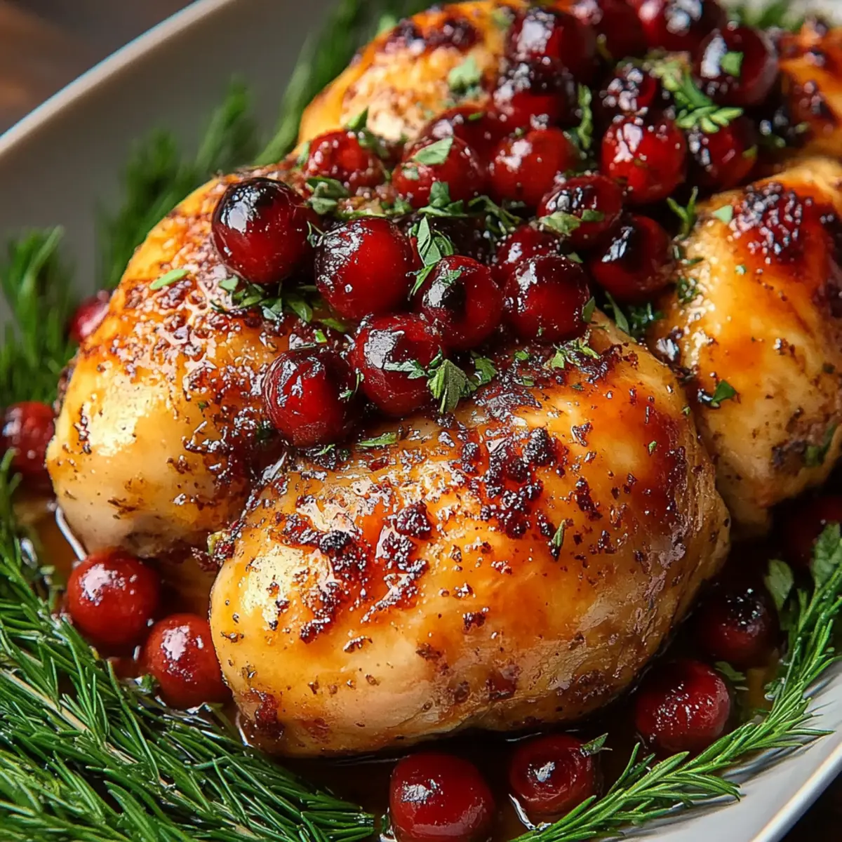 Cranberry Maple Roast Chicken