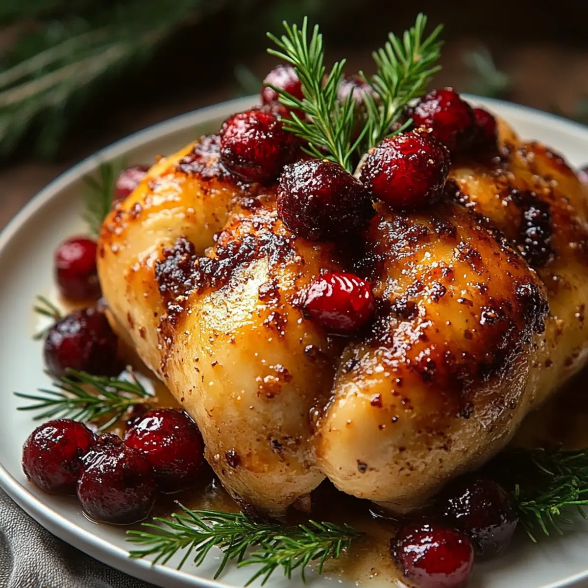 Cranberry Maple Roast Chicken