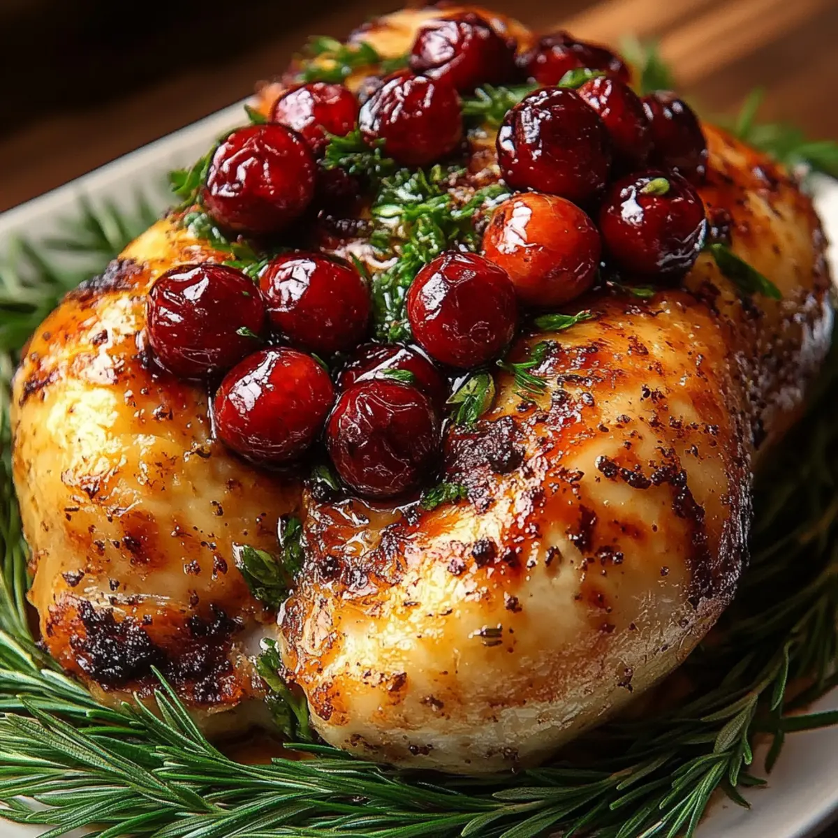 Cranberry Maple Roast Chicken