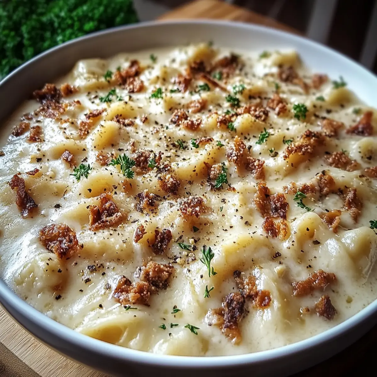 Creamy Alfredo Lasagna Soup