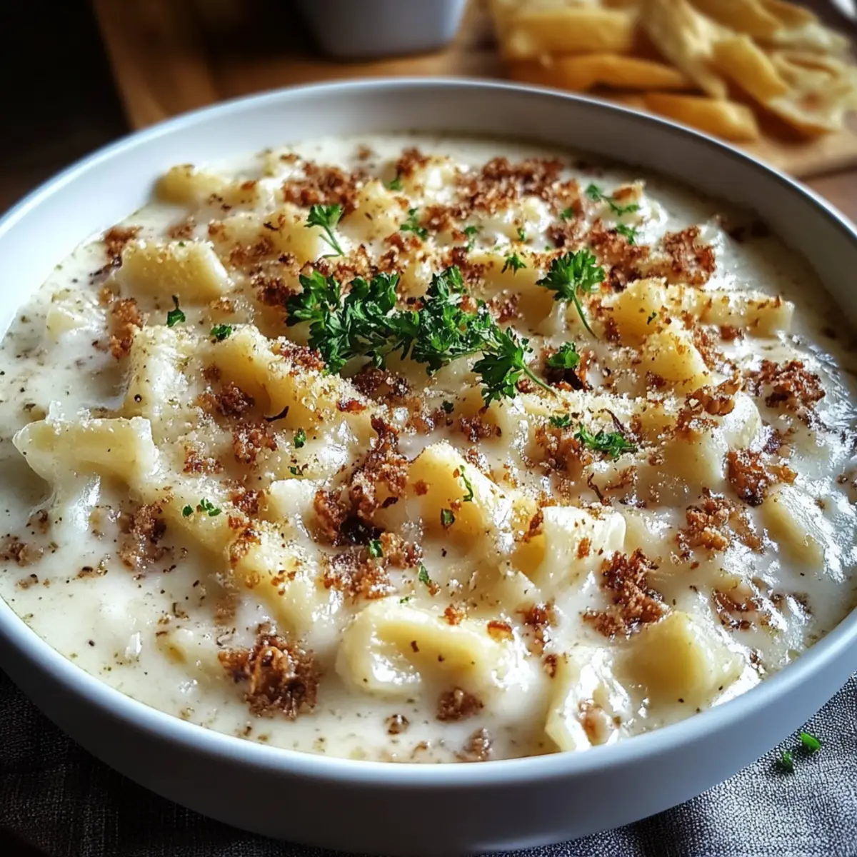 Creamy Alfredo Lasagna Soup