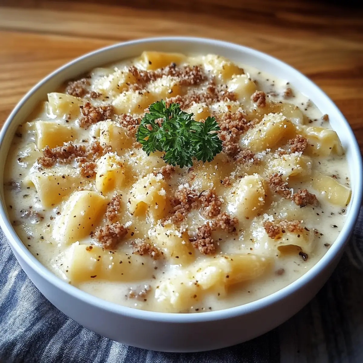 Creamy Alfredo Lasagna Soup