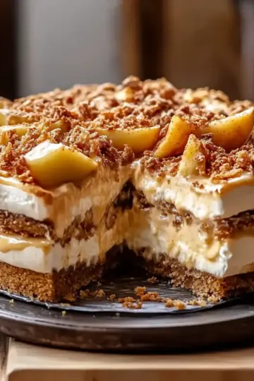 Creamy Apple Crumble Cheesecake