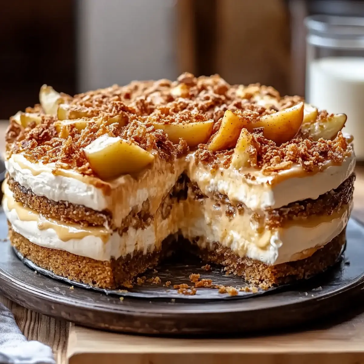 Creamy Apple Crumble Cheesecake
