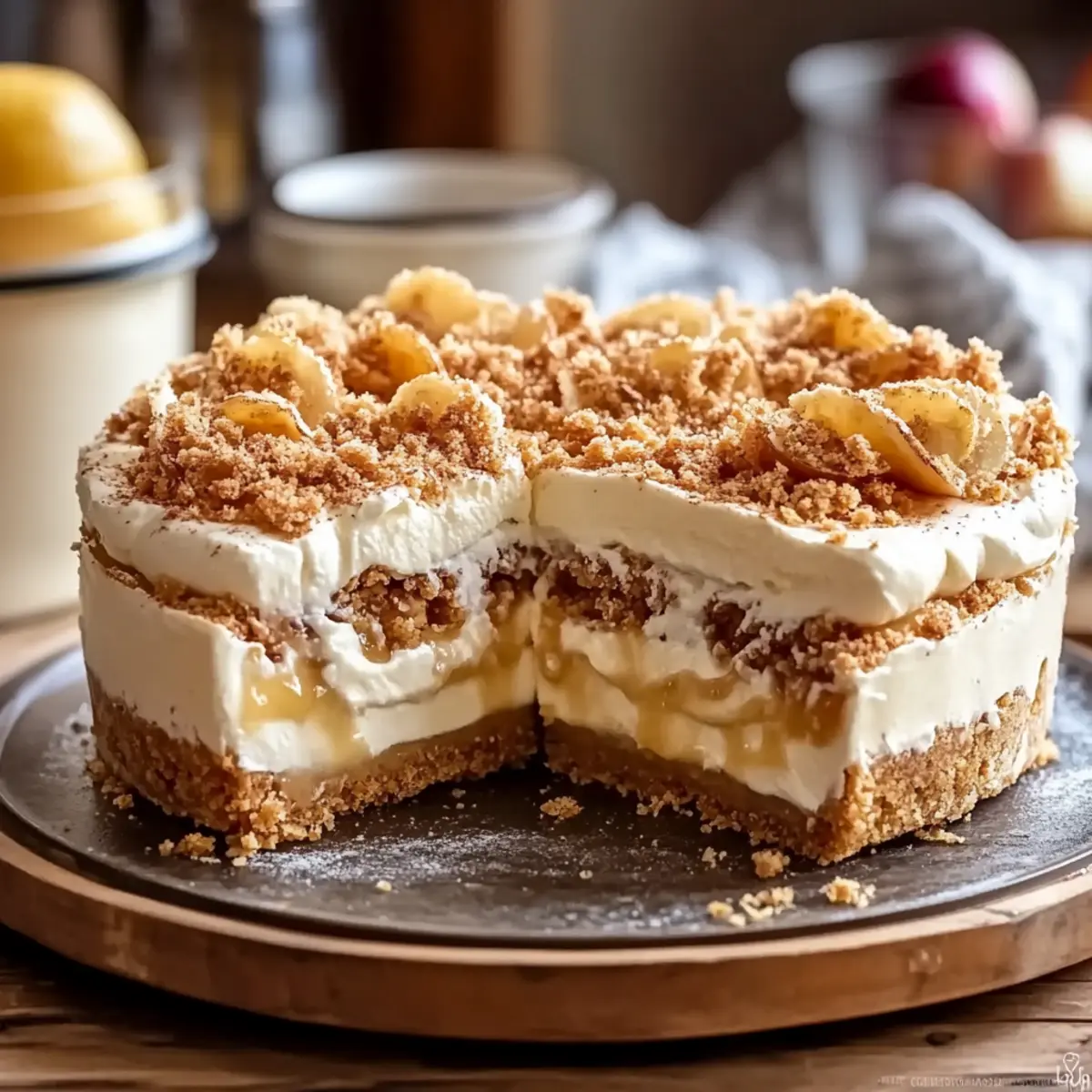 Creamy Apple Crumble Cheesecake