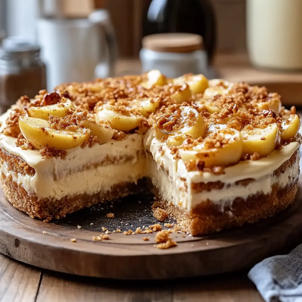 Creamy Apple Crumble Cheesecake