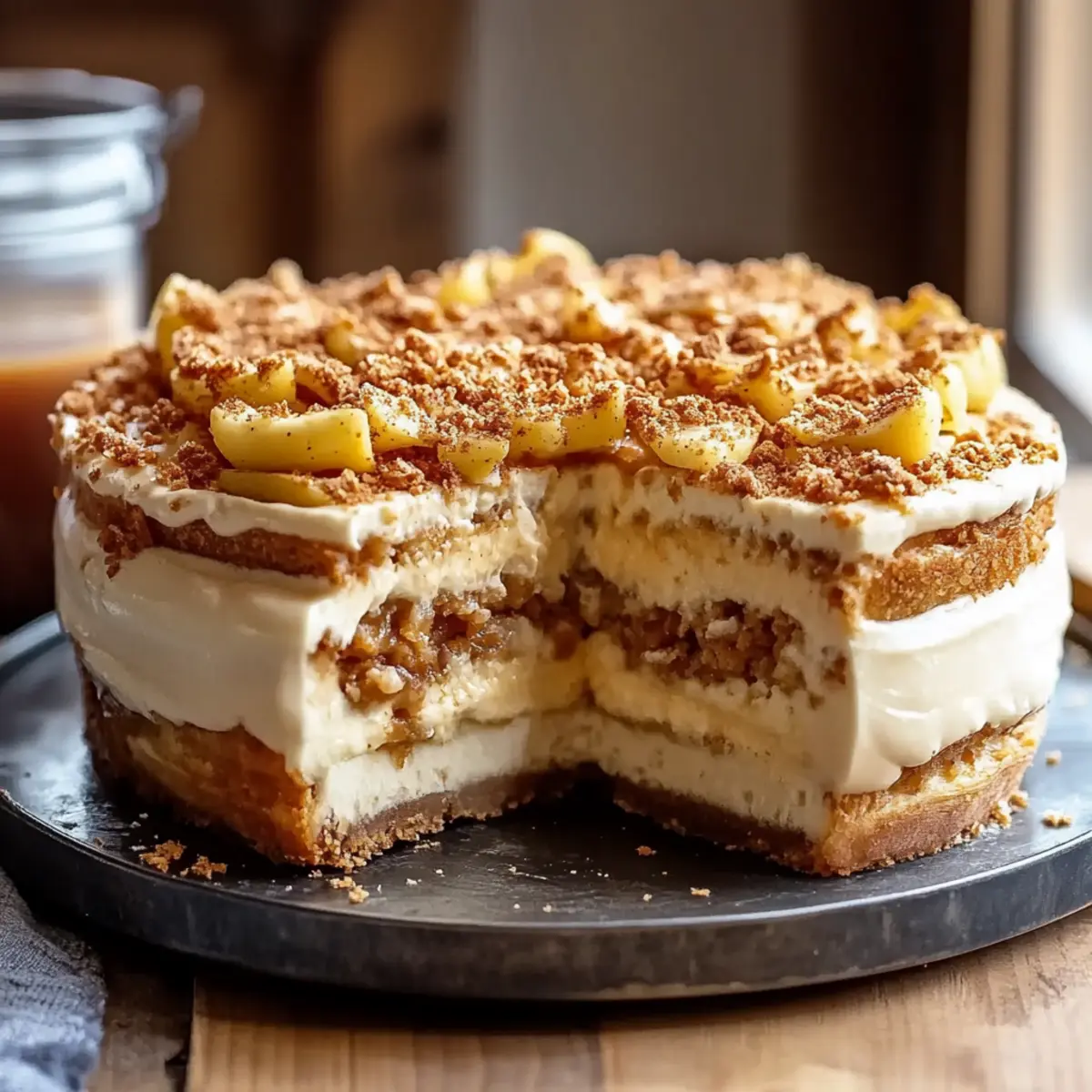 Creamy Apple Crumble Cheesecake