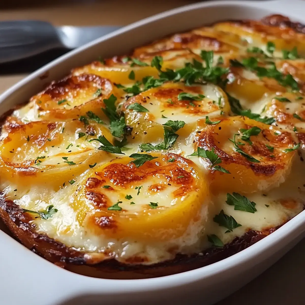 Creamy Cheesy Au Gratin Potatoes