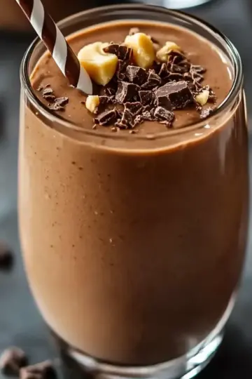 Creamy Chocolate Peanut Butter Protein Smoothie
