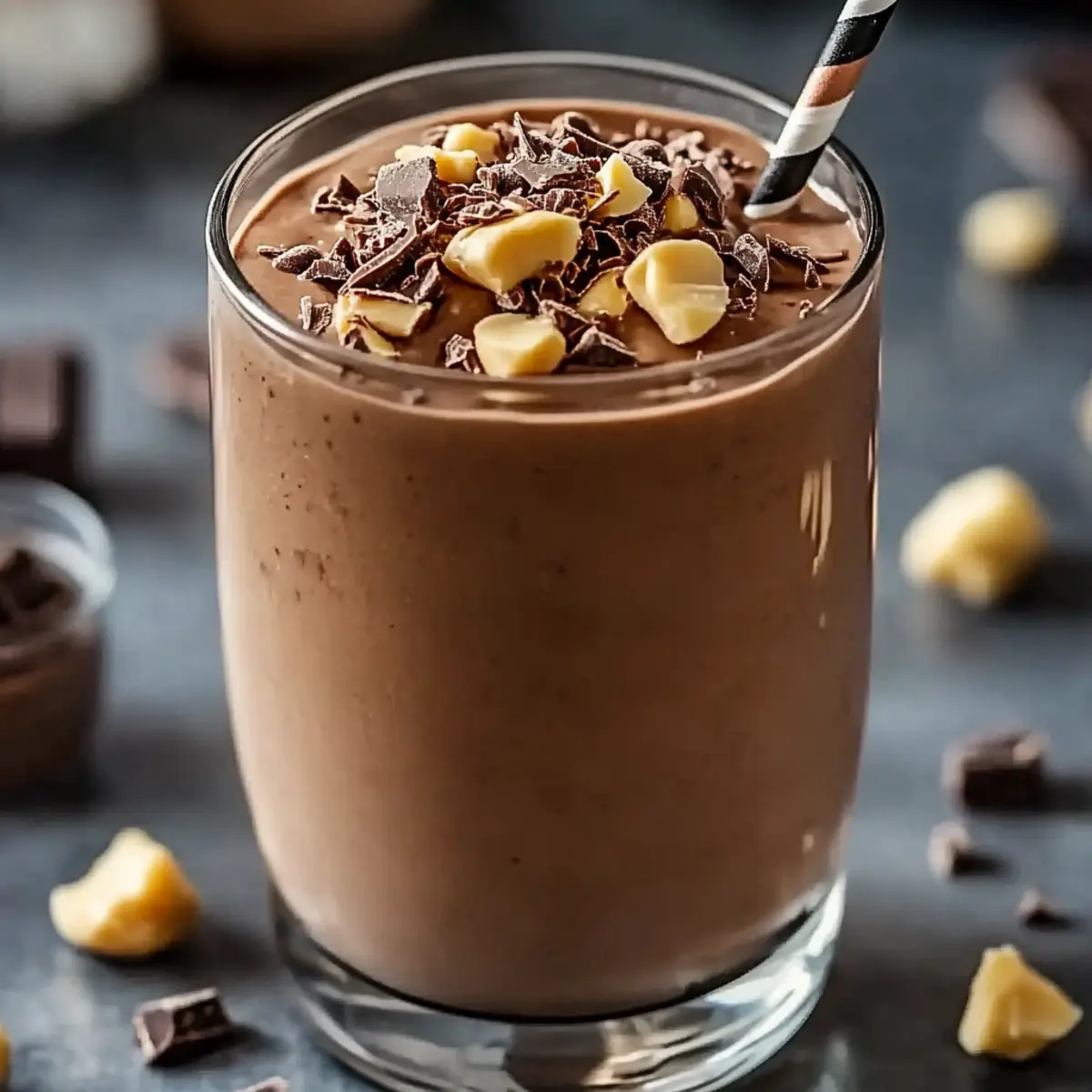 Creamy Chocolate Peanut Butter Protein Smoothie