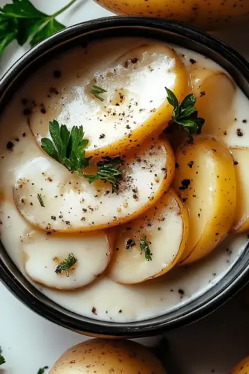 Creamy Garlic Sauce Baby Potatoes