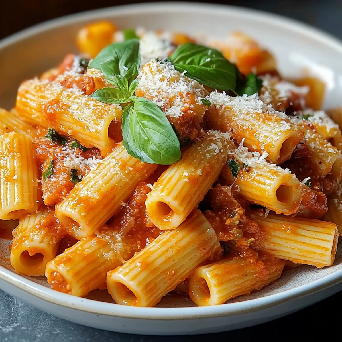 Creamy Spicy Italian Rigatoni