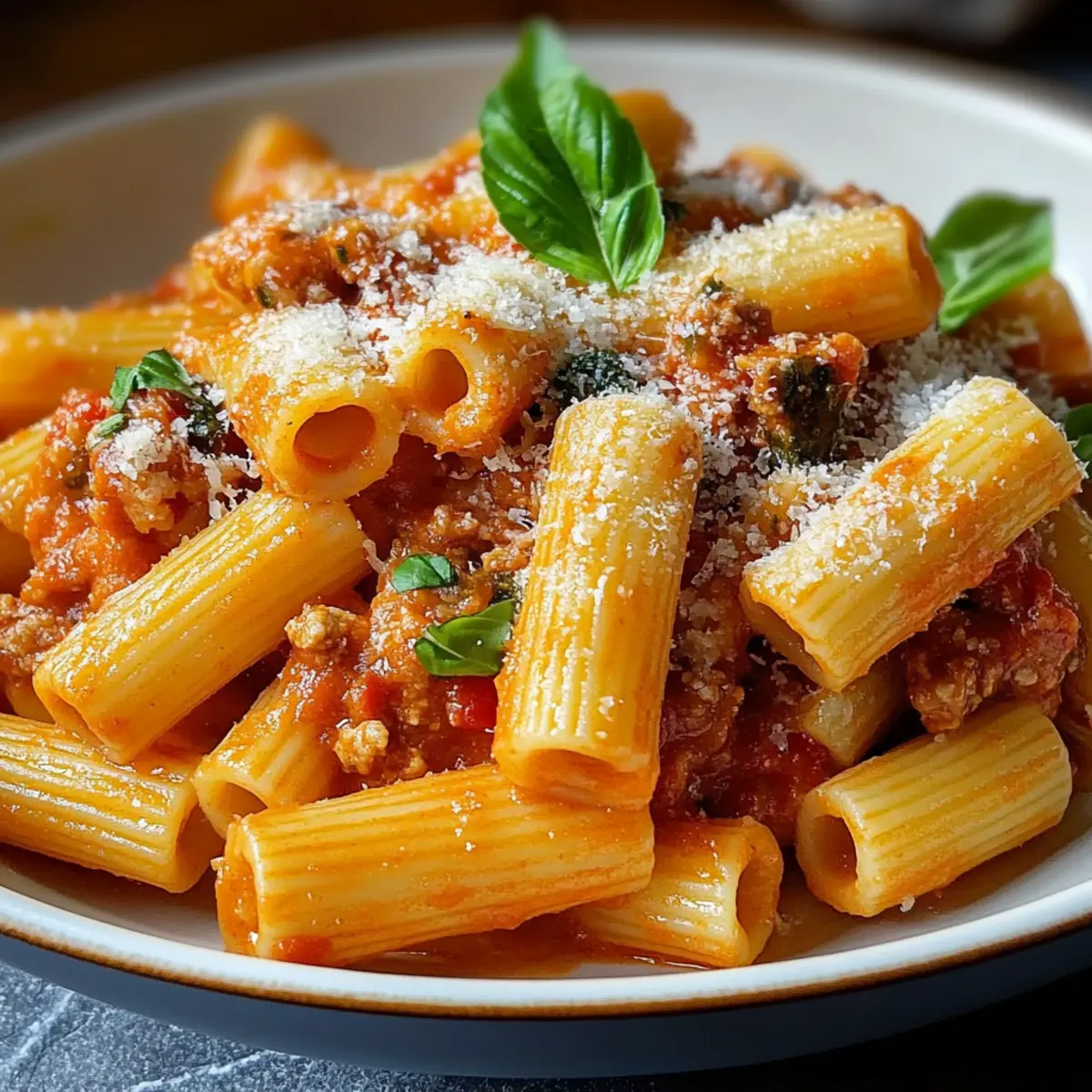 Creamy Spicy Italian Rigatoni