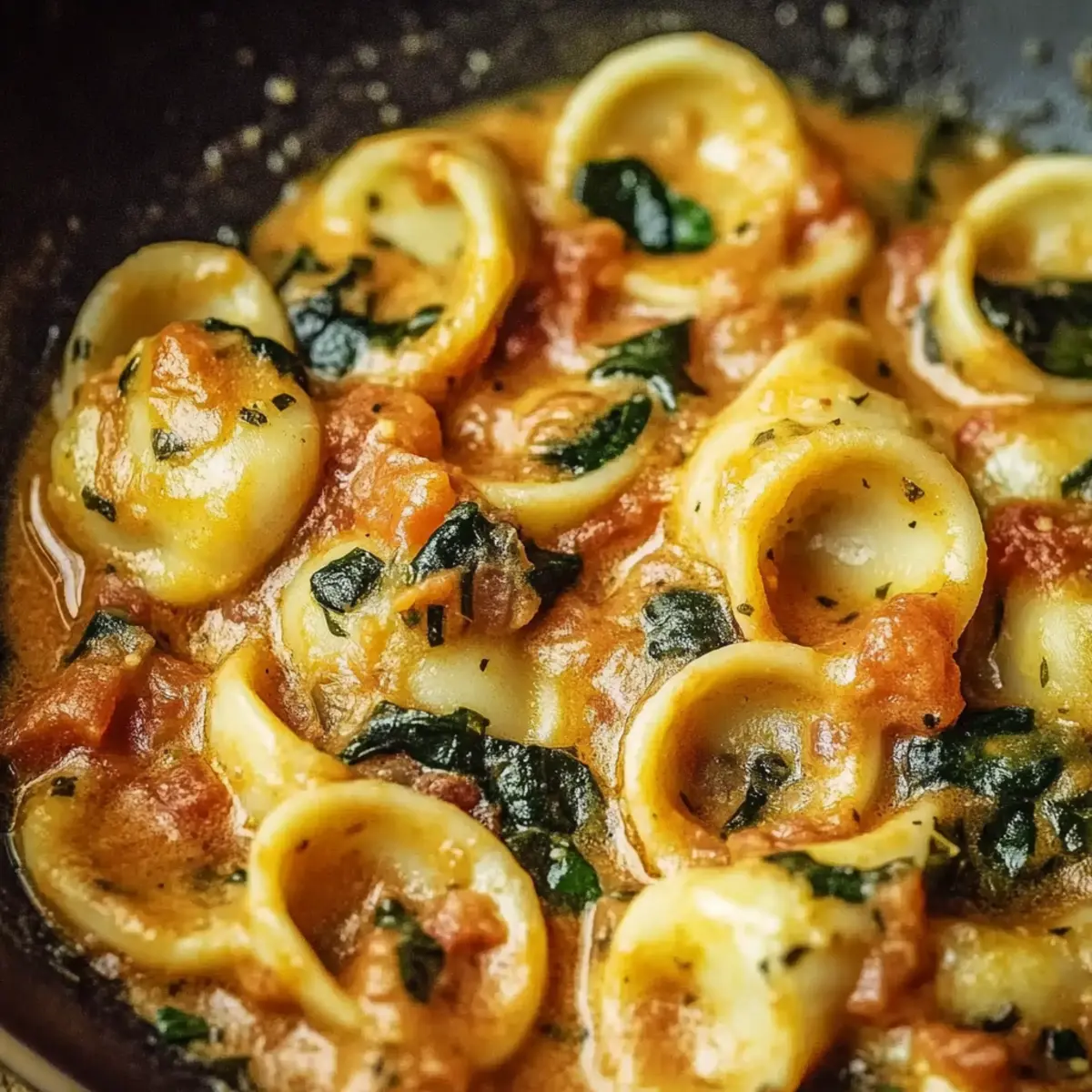 Creamy Spinach Tomato Tortellini