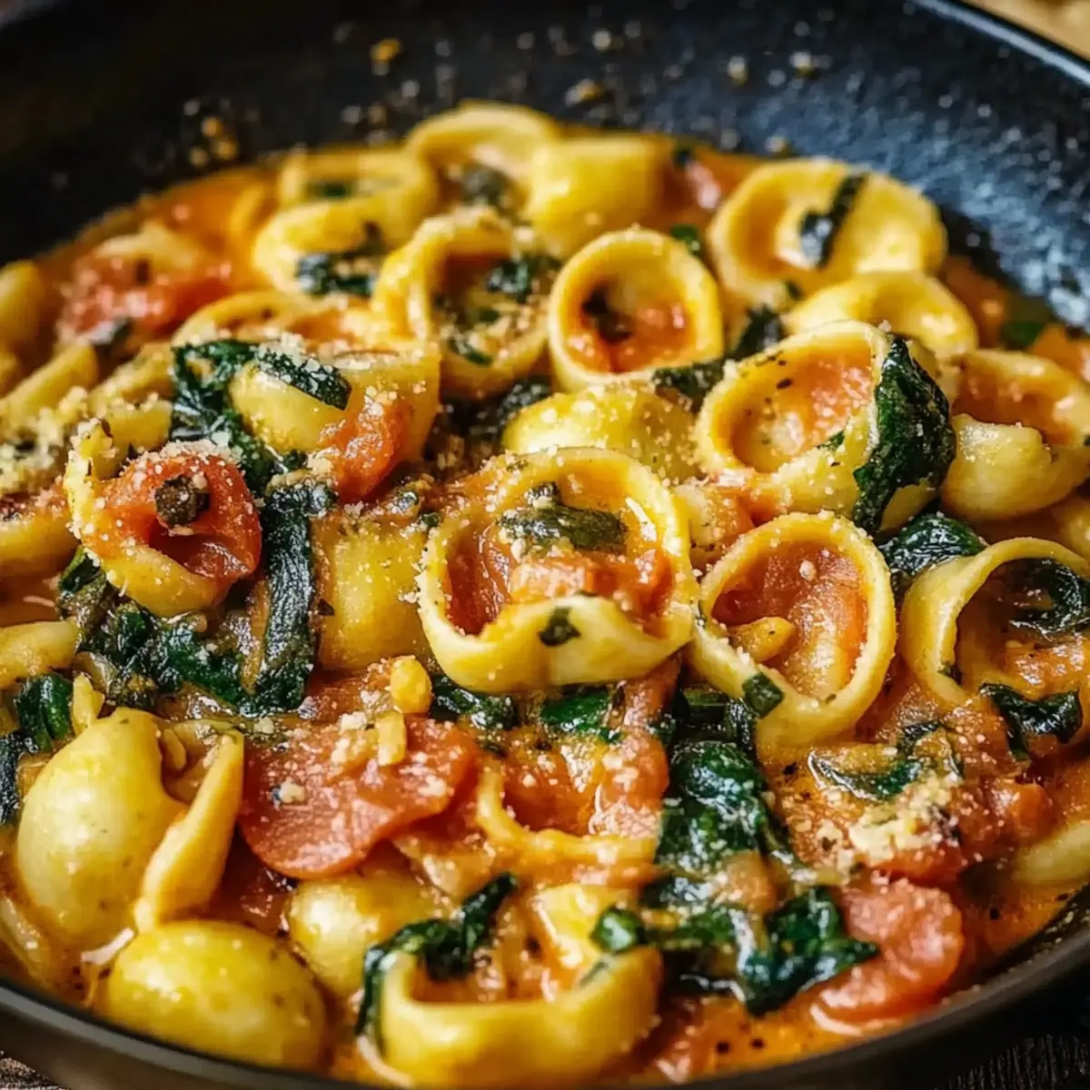 Creamy Spinach Tomato Tortellini