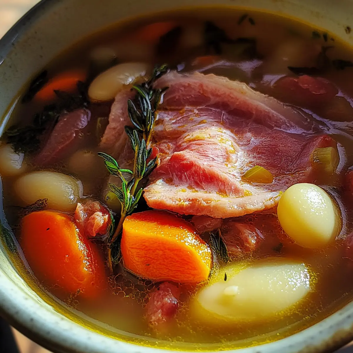 Crockpot Ham and Bean Soup