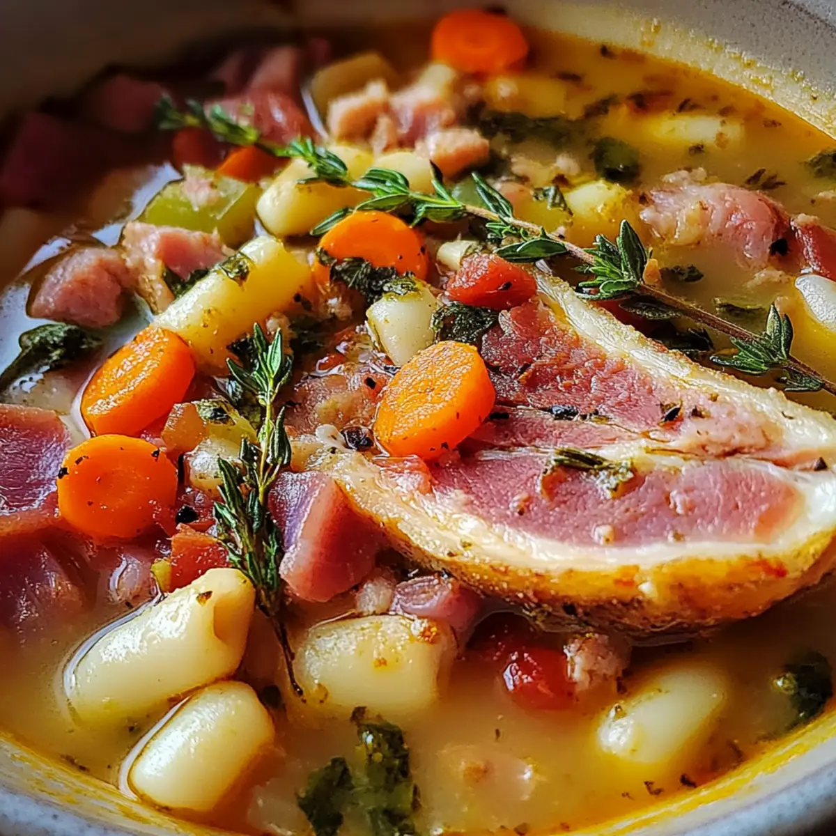 Crockpot Ham and Bean Soup