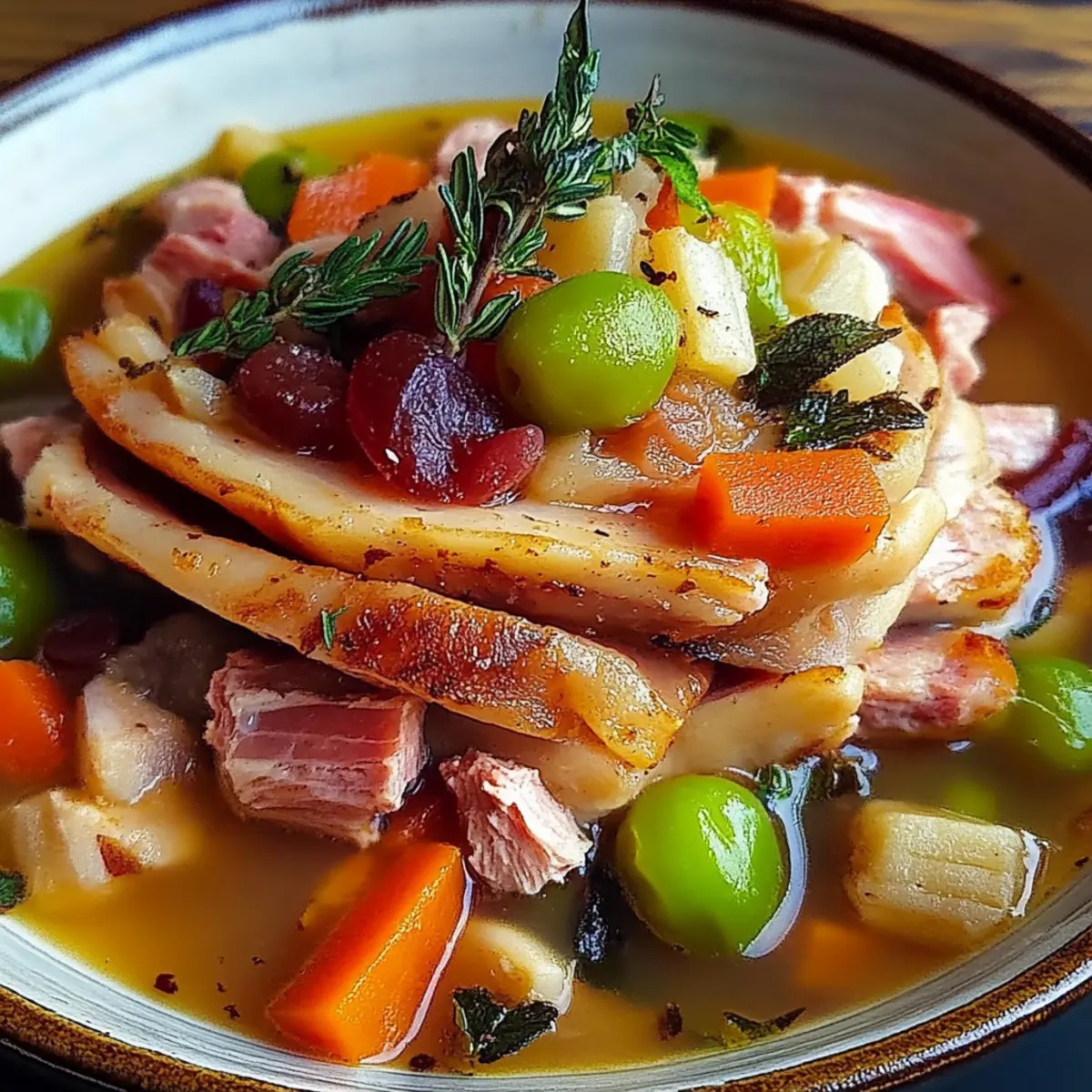 Crockpot Ham and Bean Soup