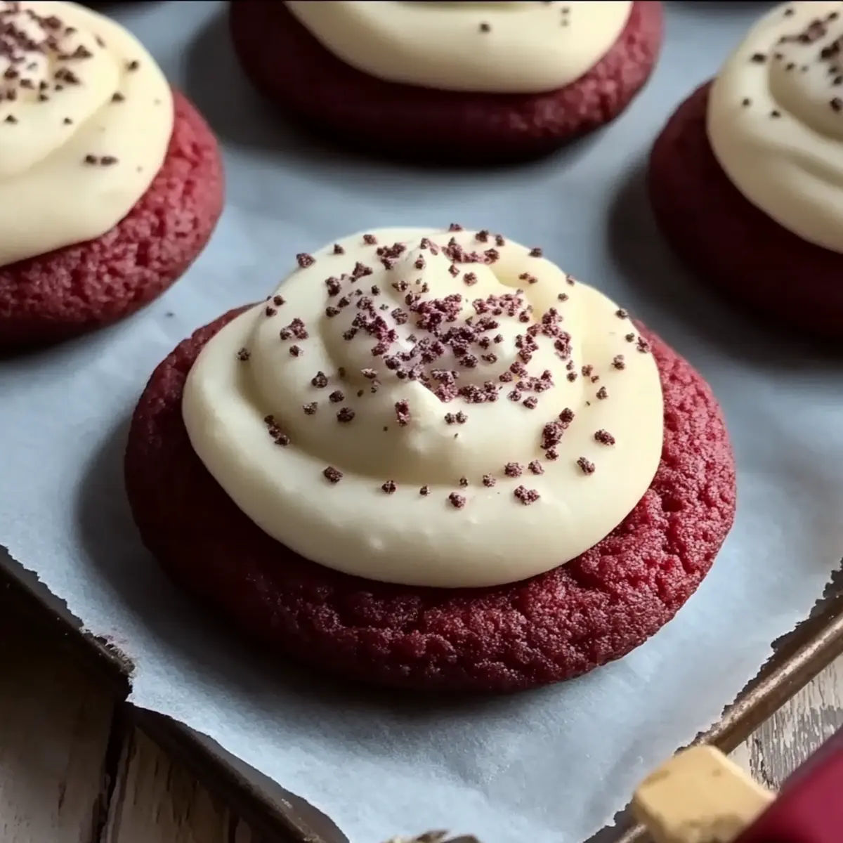 Crumbl Copy Cat Red Velvet Cupcake Cookies
