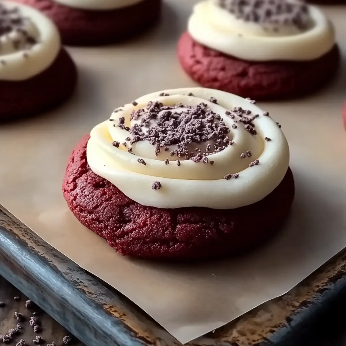 Crumbl Copy Cat Red Velvet Cupcake Cookies