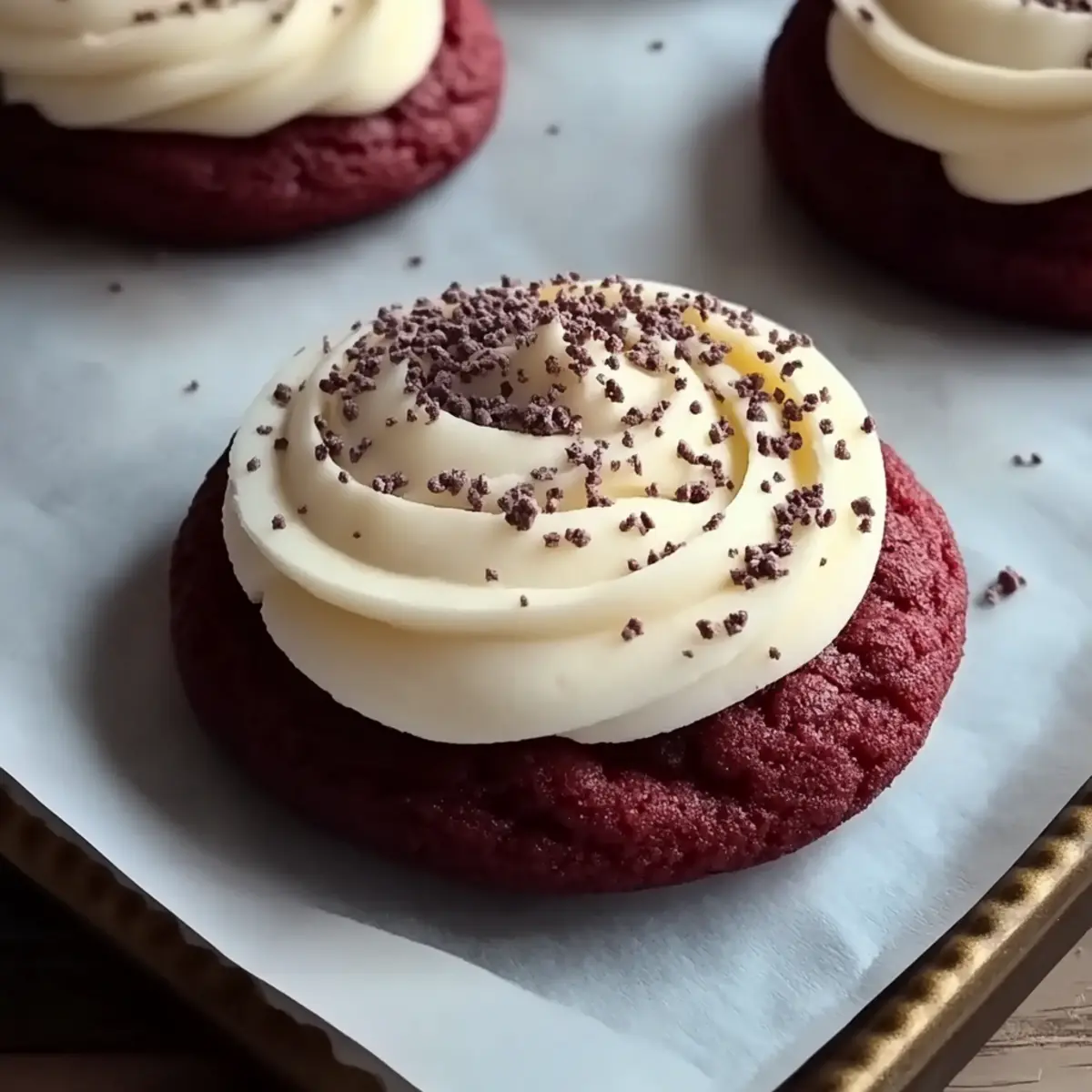 Crumbl Copy Cat Red Velvet Cupcake Cookies