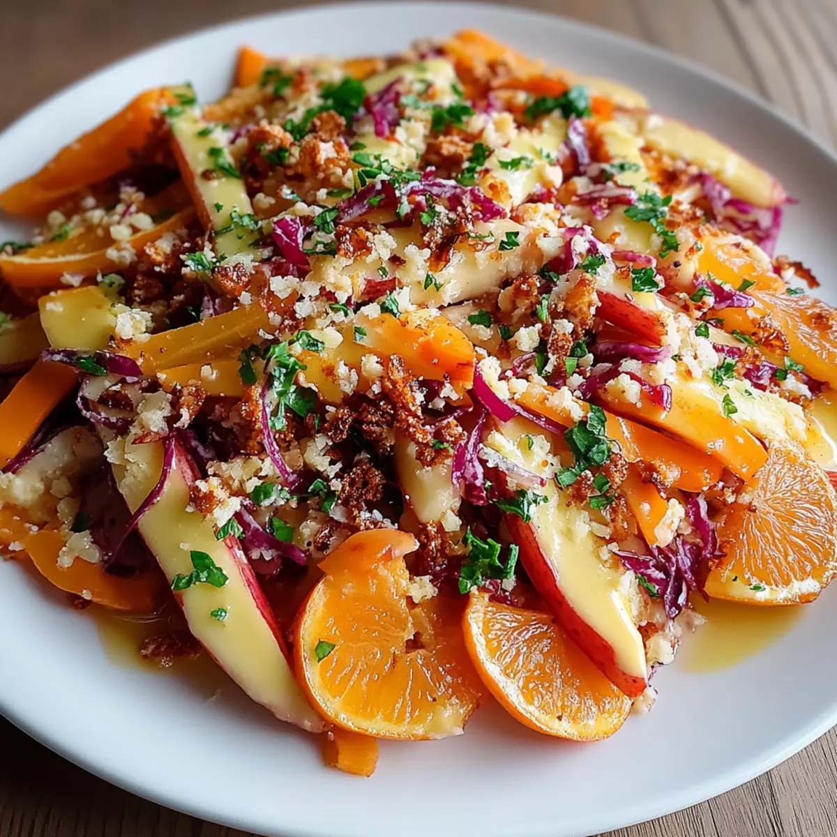 Crunchy Apple Carrot Salad with Creamy Citrus Dressing