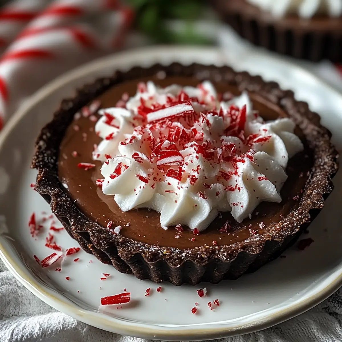 Dark Chocolate Peppermint Mousse Tart
