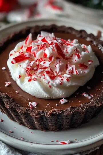 Dark Chocolate Peppermint Mousse Tart