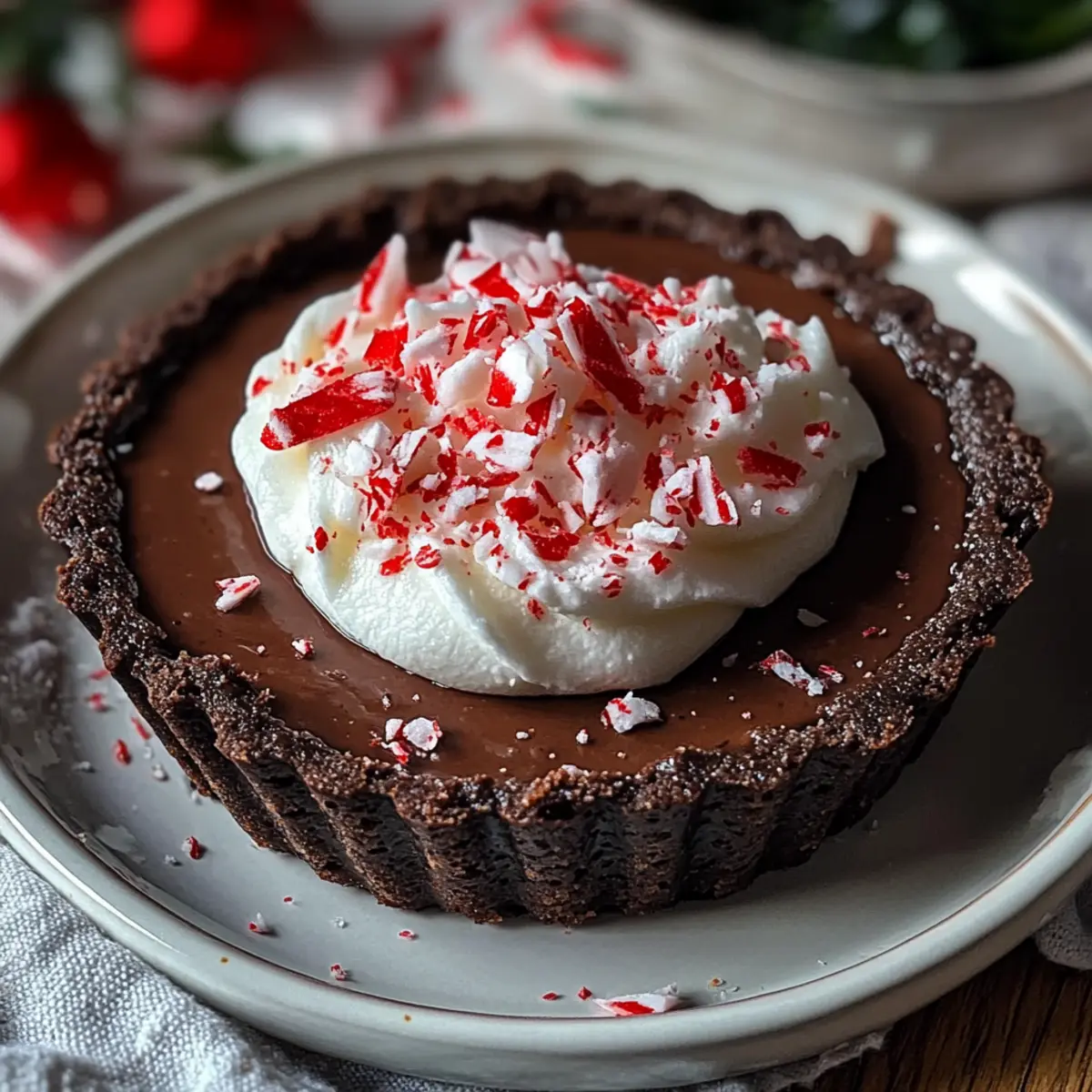 Dark Chocolate Peppermint Mousse Tart
