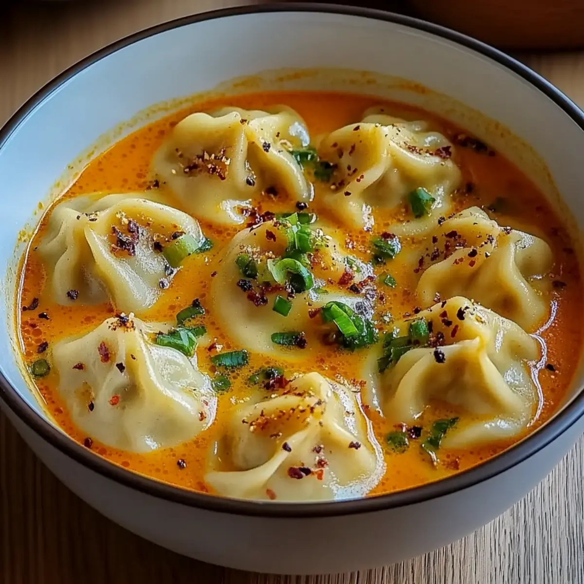 Dumplings Curry Soup