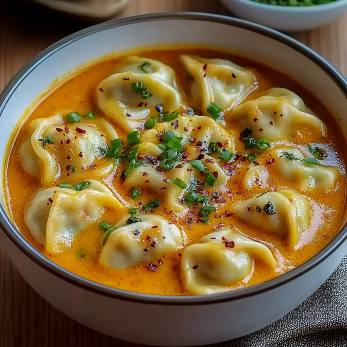 Dumplings Curry Soup