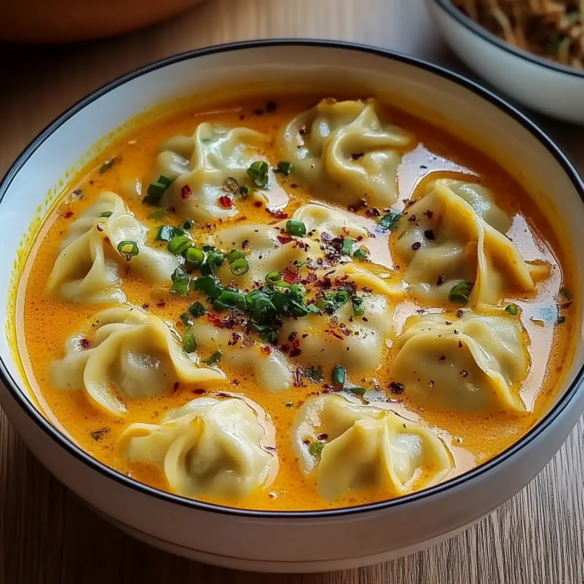 Dumplings Curry Soup