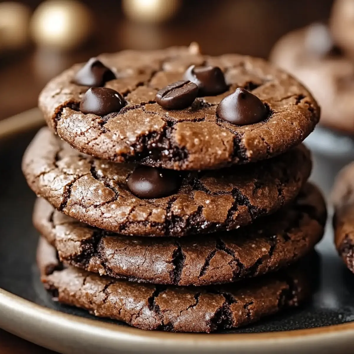 Espresso Chocolate Fudge Cookies