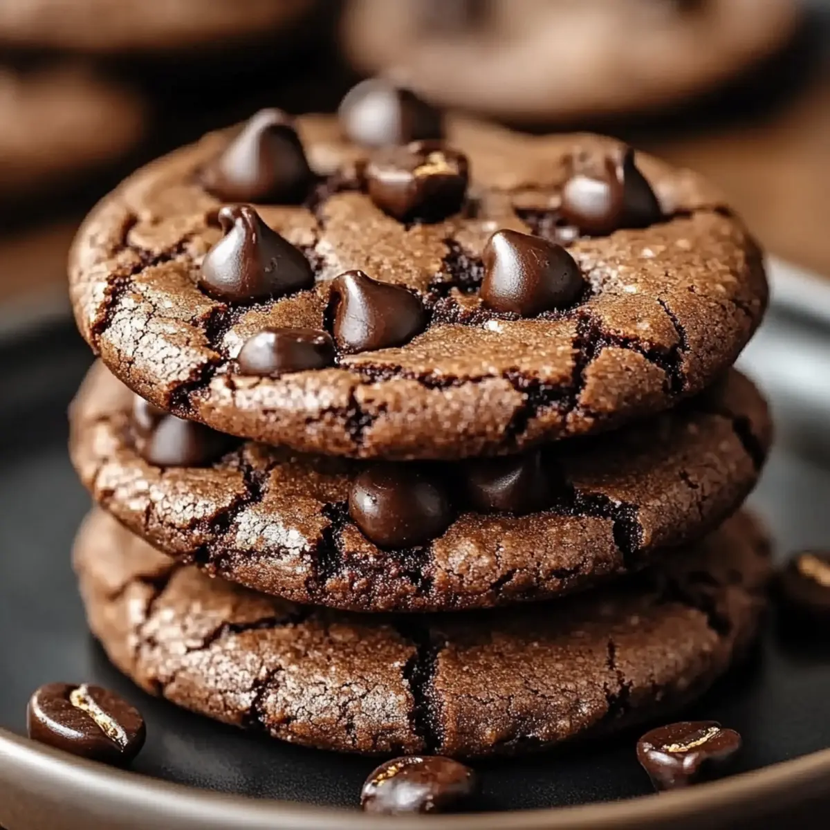 Espresso Chocolate Fudge Cookies