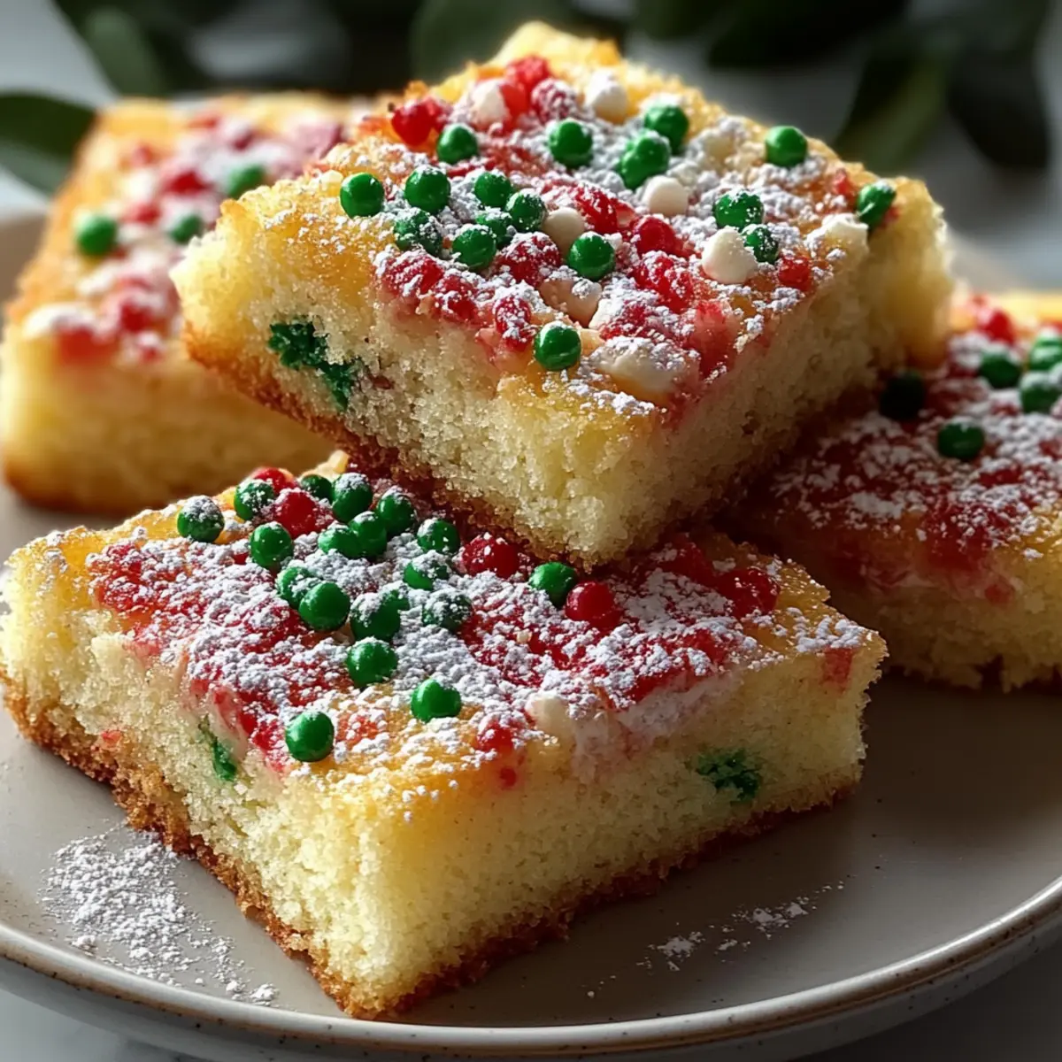 Festive Christmas Sugar Cookie Bars