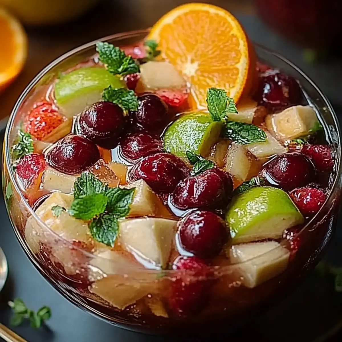 Festive White Christmas Sangria