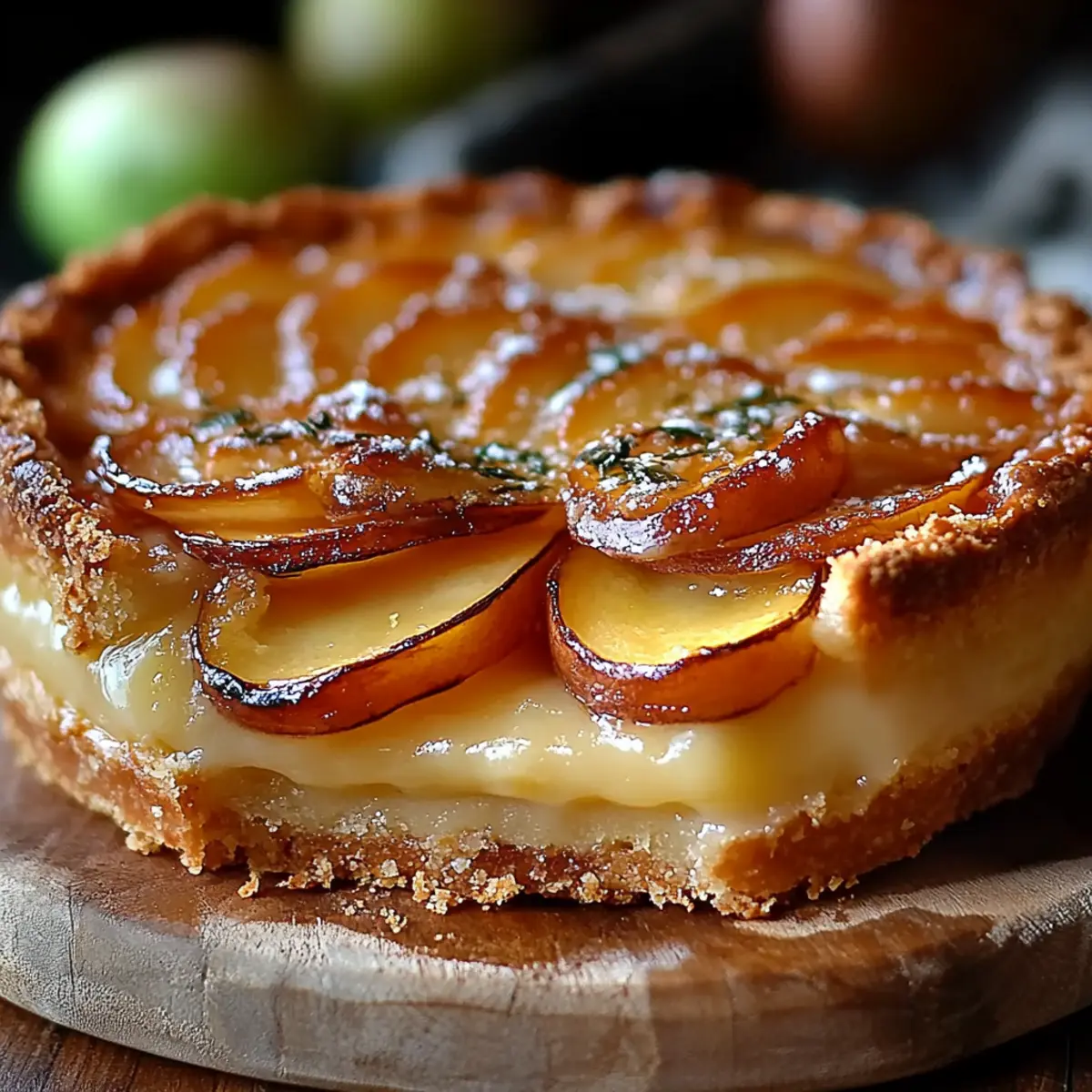 French Custard Pie with Apples