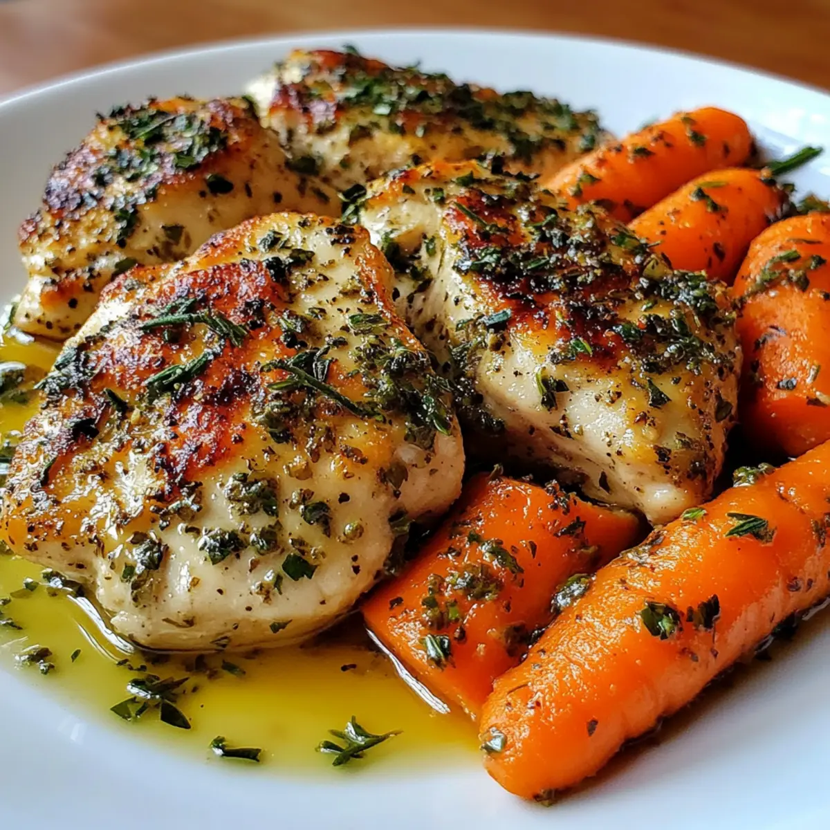 Garlic Herb Chicken & Carrot Plate