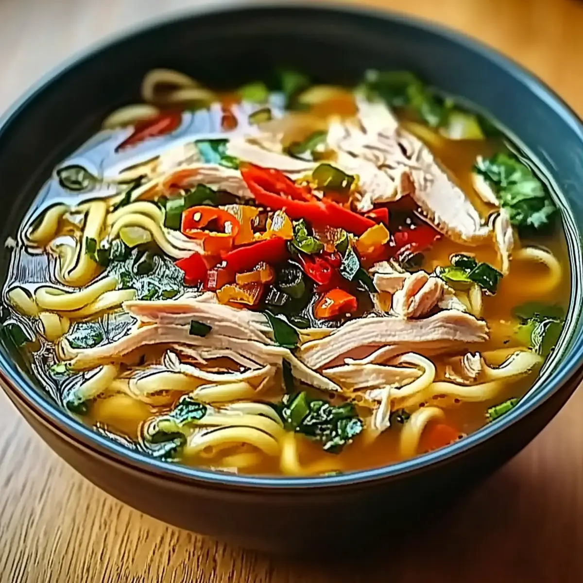 Ginger Garlic Chicken Noodle Soup