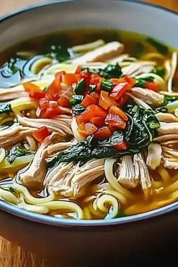 Ginger Garlic Chicken Noodle Soup