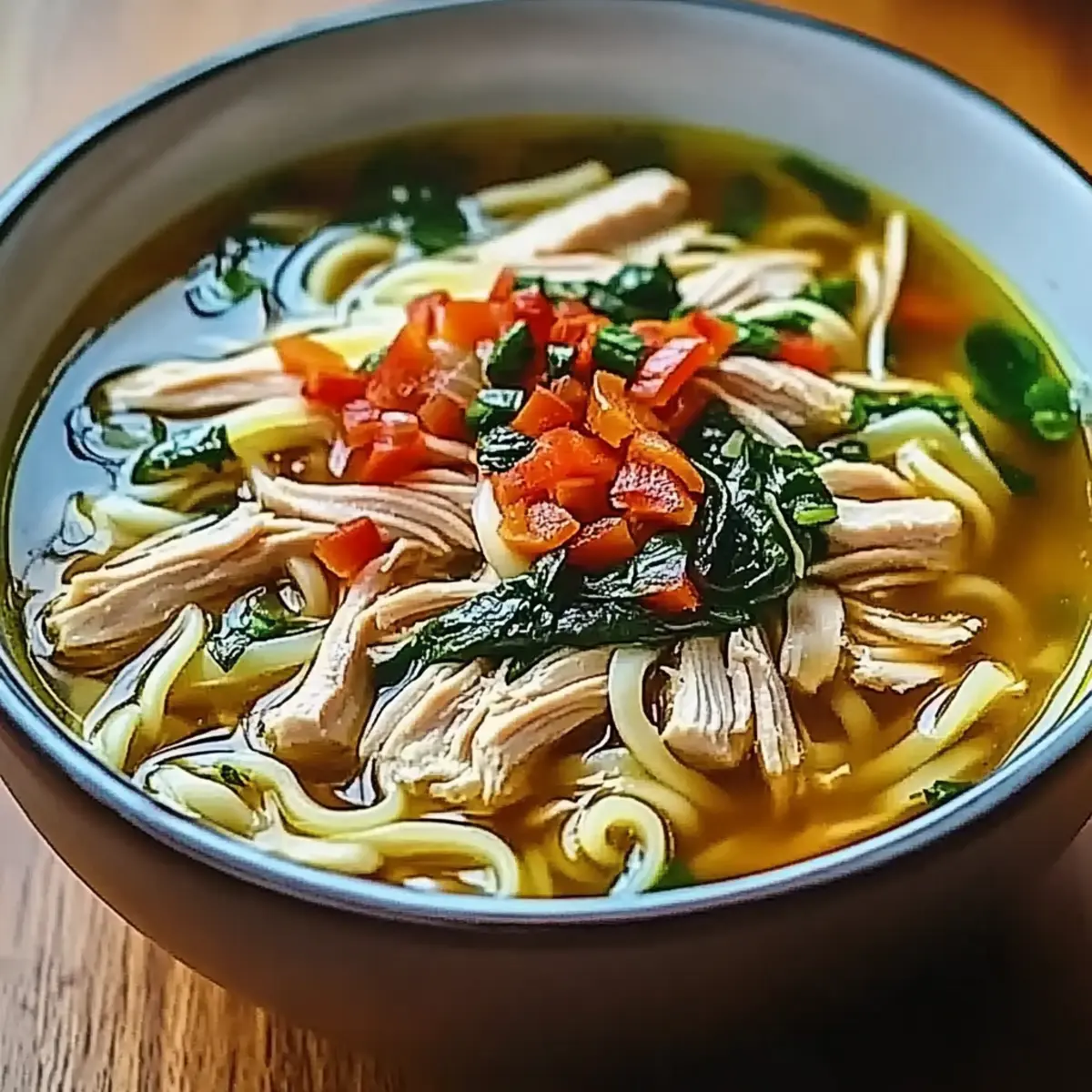 Ginger Garlic Chicken Noodle Soup