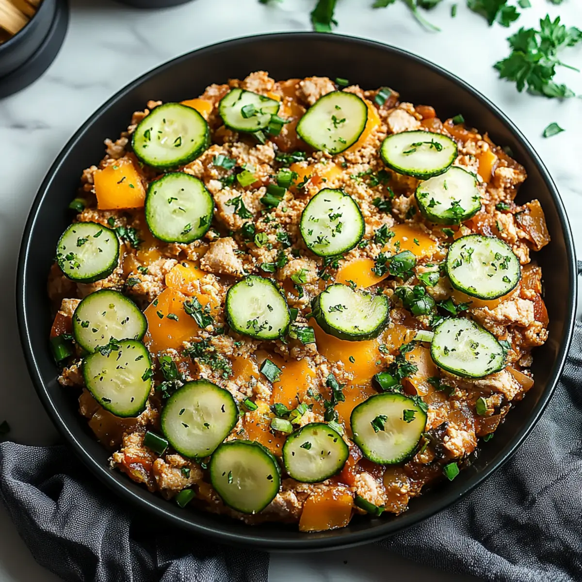 Ground Turkey and Zucchini Skillet
