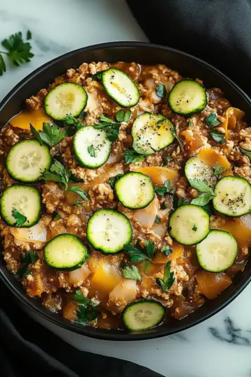 Ground Turkey and Zucchini Skillet