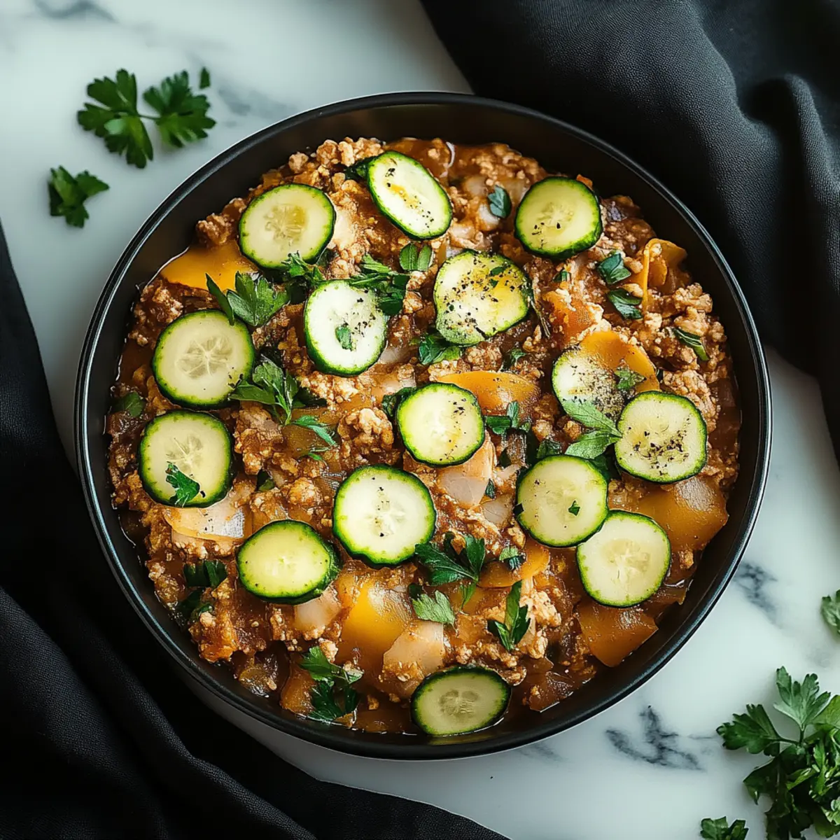 Ground Turkey and Zucchini Skillet