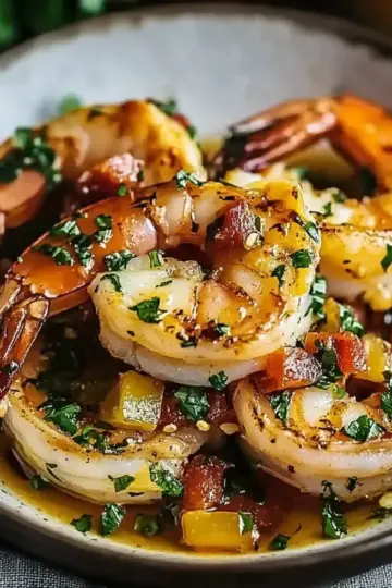 Hawaiian Garlic Shrimp