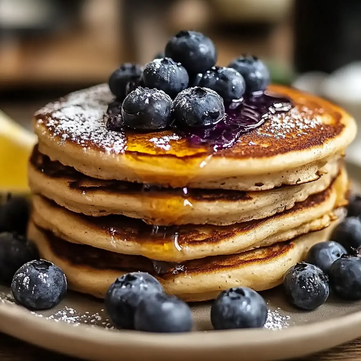 High-Protein Blueberry Pancakes