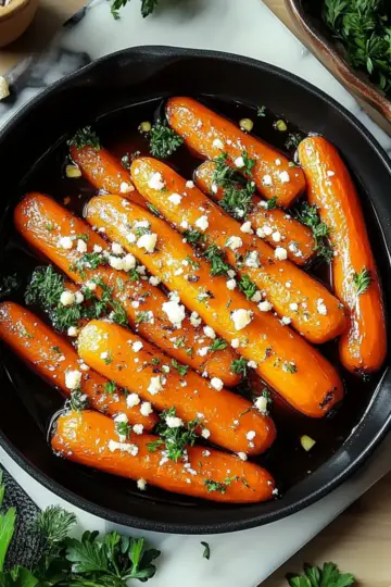 Honey Garlic Butter Roasted Carrots
